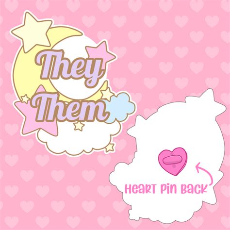 "They/Them Pronouns" Acrylic Pin – bukiguts