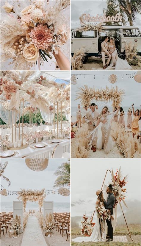 ️ 20 Bohemian Pampas Grass Wedding Ideas - Hi Miss Puff