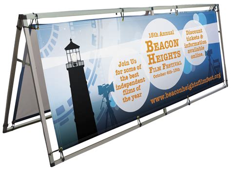 Outdoor Banner Frame Large Combo with 33" x 94" Banners | Banners.com