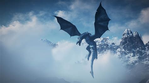 Flying ice dragon - Wallpaper