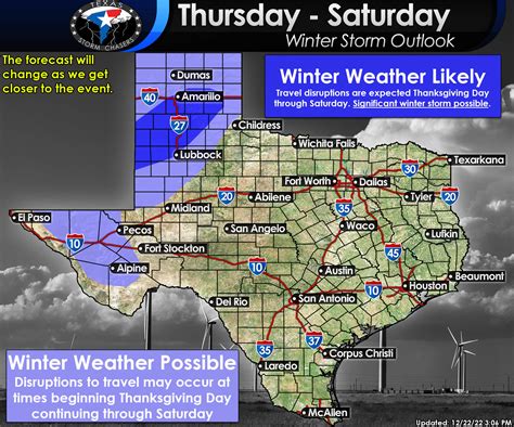 Heavy Rain & Accumulating Snow in Texas for Thanksgiving through Saturday