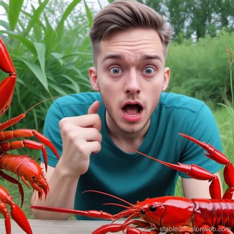 YouTuber's Amazed Reaction to Farming and Crayfish | Stable Diffusion Online