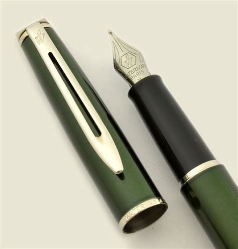 Waterman Hemisphere Fountain Pen - Dark Green Lacquer, Chrome Trim ...