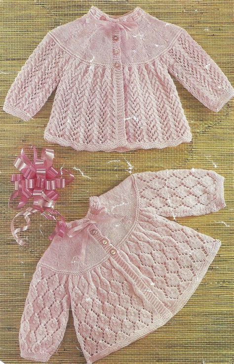 Vintage Baby Knitting Pattern PDF Boy Girl Matinee Coat Bonnet Bootees ...