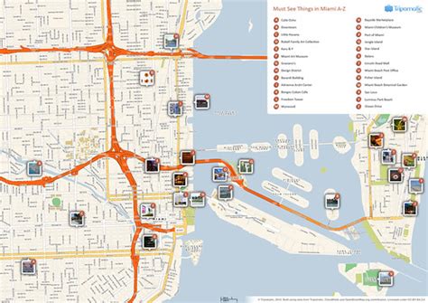 Miami printable tourist attractions map | Printable tourist … | Flickr