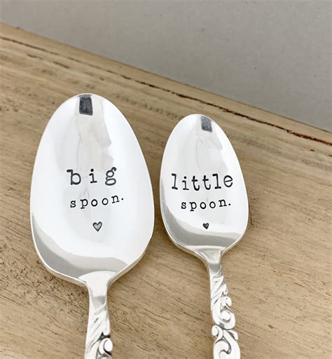 Big Spoon Little Spoon. Stamped Vintage Spoons Set Teaspoon - Etsy Australia