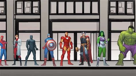 This Nifty Video Chart Measures the Heights of Every Marvel Comics Superhero - Nerdist