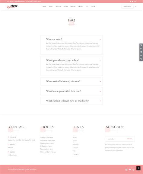 BEAUTY | FAQ | PAGE DESIGN on Behance