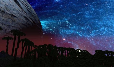 Blue Nebula Planetoid - Night Sky Texture Pack Minecraft Texture Pack