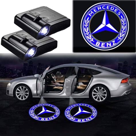 2X Super Bright LED Mercedes Door Light Logo|CarLEDLogo