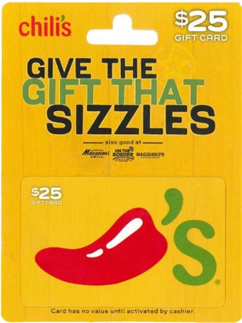 Chili's Gift Card $25 - Shop GiftCards