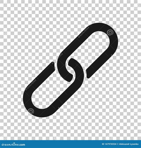 Chain Sign Icon In Comic Style. Link Vector Cartoon Illustration On White Isolated Background ...