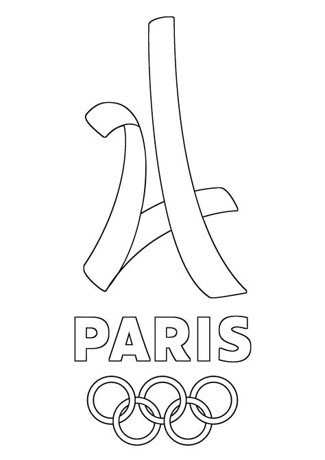 Logo paris 2024 olympic games - Sport Coloring Pages for adults