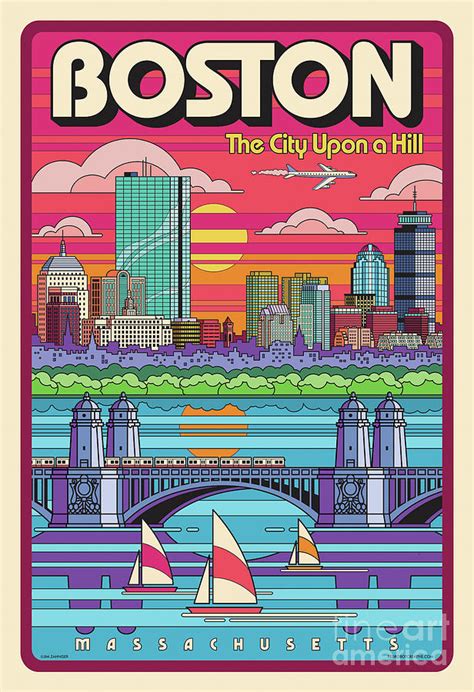 Boston Poster - Pop Art - Travel Digital Art by Jim Zahniser - Fine Art ...