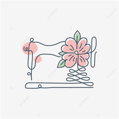 Boutique Tailor Sewing Linear Floral Logo Design, Tailor, Logo, Ffloral PNG and Vector with ...