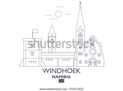 Windhoek Linear City Skyline Namibia Stock Vector (Royalty Free ...