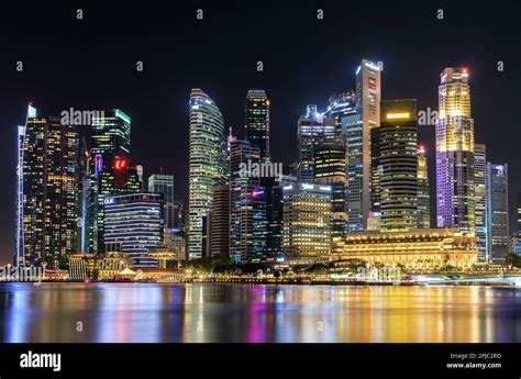 Marina Bay at night, Singapore Stock Photo - Alamy