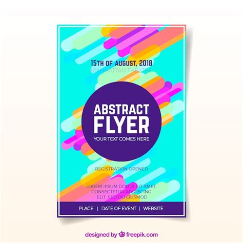 Free Vector | Colorful flyer template with abstract shapes