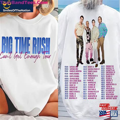 Big Time Rush Shirt Band Can T Get Enough Tour Pop Music 2023 Merch Concert Hoodie Unisex ...