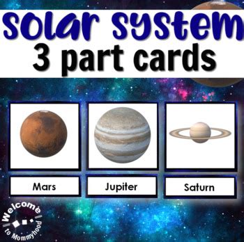 Montessori Solar System 3 Part Cards to Teach Planets | TpT