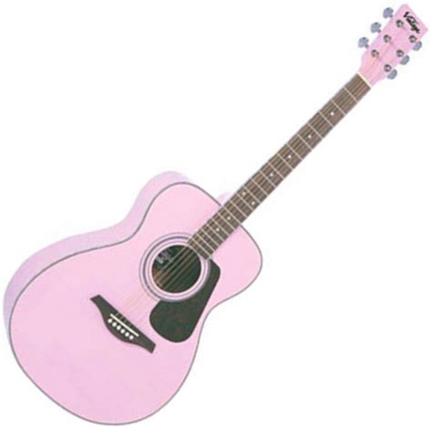 DISC Vintage V300 Acoustic Guitar, Pink at Gear4music