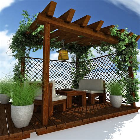 7 [FREE] PERGOLA 3D MODEL SKETCHUP HD DOWNLOAD 2020 - * 3DModelSketchup