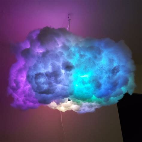 "LED Storm Cloud Lamp (Medium) - 24\" wide x 18\" deep x 12\" tall ...