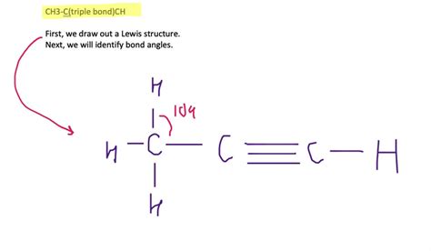 Sketch the propyne molecule, CH3 C ≡CH . Indicate the bond angles in this molecule. What is the ...