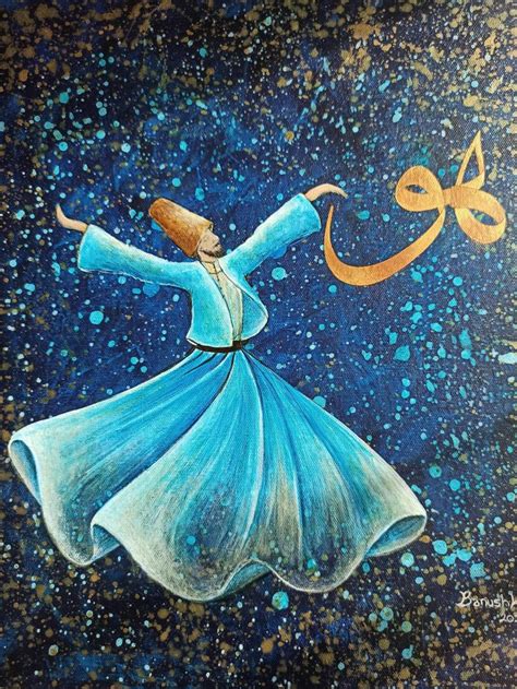 Original Sufi Rumi Whirling Dervish PaintingSufi Dance Art | Etsy