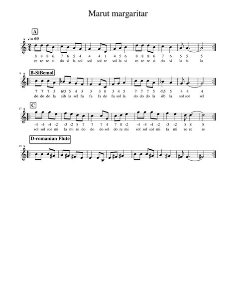 Marut margaritar recorder-fluier Sheet music for Recorder (Solo) | Musescore.com