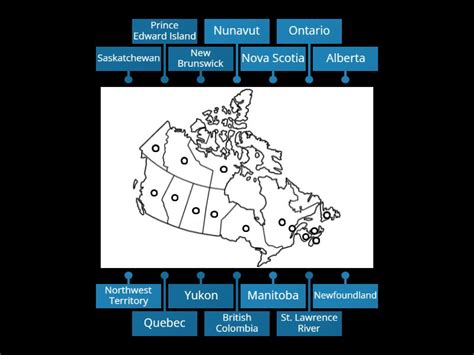 Provinces of Canada - Labelled diagram