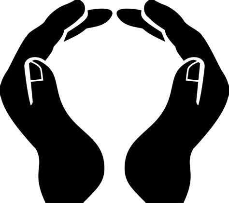 Download Silhouette,neck,hand - Open Hands Clip Art - Png Download (#5701101) - PinClipart