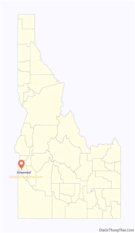 Map of Greenleaf city, Idaho - Thong Thai Real