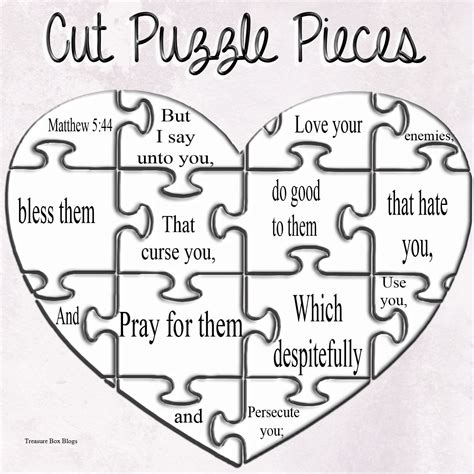 Matthew 5:44 - Make Your Own Puzzle - Craft | Make your own puzzle, Bible activities for kids ...