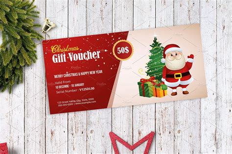 Christmas Gift Voucher template-V03 | Christmas gift voucher templates ...