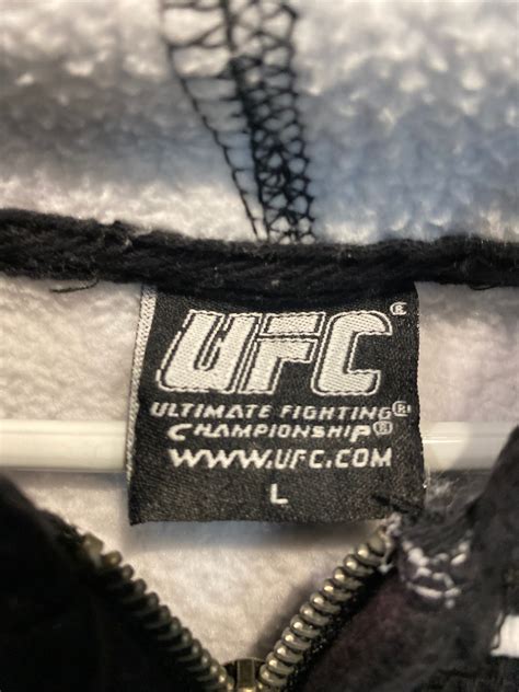 UFC Jacket Hoodie MMA Hoody Full Zip Sherpa Lined Black | Etsy