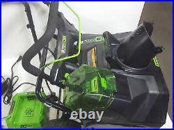 Greenworks Pro 80V 20 inch Snow Thrower with 2Ah Battery and Charger « Snow Blowers