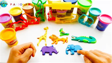 Play Doh - How To Make Play Doh Animals Zoo Animals, Lion, Giraffe, Crocodile ,Toya - Channel ...