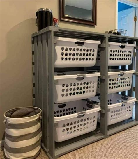 Laundry basket organization | Laundry basket organization, Laundry room ...