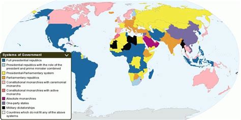 Systems of government by country : r/MapPorn