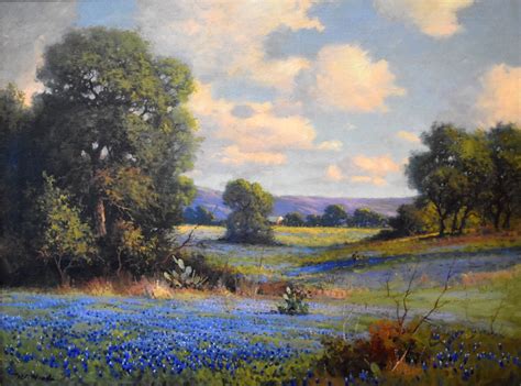 Robert Wood (G. Day) - "Bluebonnet Ranch" - #1588 | Texas Art | Vintage ...