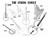 Musical Instruments Coloring Sheet  The String Family Preschool Music sketch template