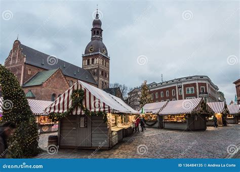 Riga Christmas market 2018 editorial image. Image of latvia - 136484135