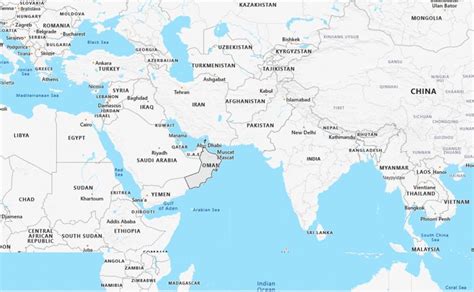 Muscat Oman In World Map - Washington Map State