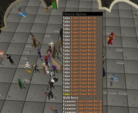 In honor of the Falador massacre, I left bricks at the G.E. for people ...