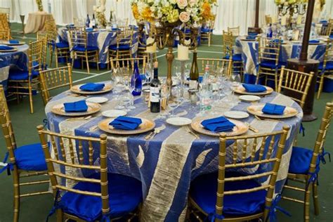 gold and royal blue decorations | wedding | Pinterest | Receptions ...