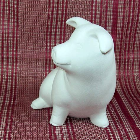 Ceramic Pig Figurine / Pig Statue / Unpainted Ceramics / - Etsy