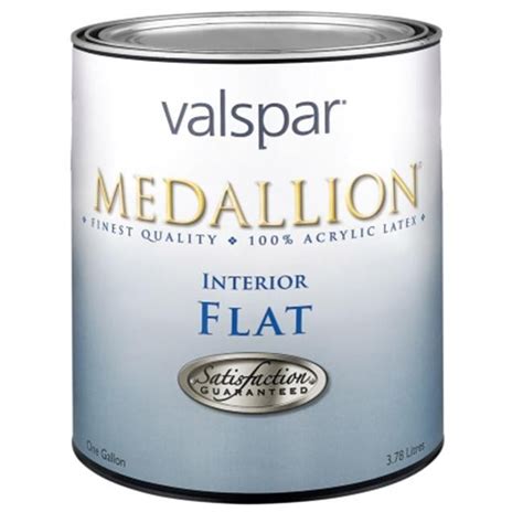 Valspar Medallion 100% Acrylic Paint & Primer Flat Interior Wall Paint, Clear Base, 1 Qt ...