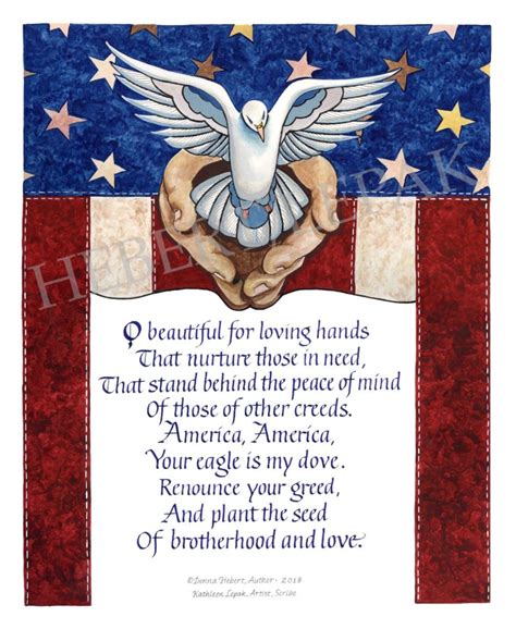 America the Beautiful broadside