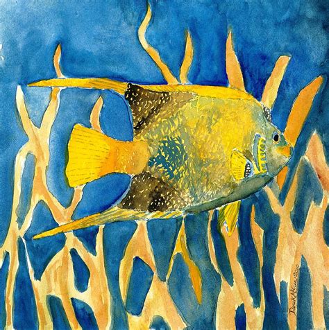 Tropical Fish Art Print Painting by Derek Mccrea